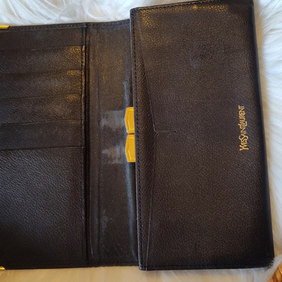 Yves Saint Laurent YSL black and gold wallet - Picture 4 of 12